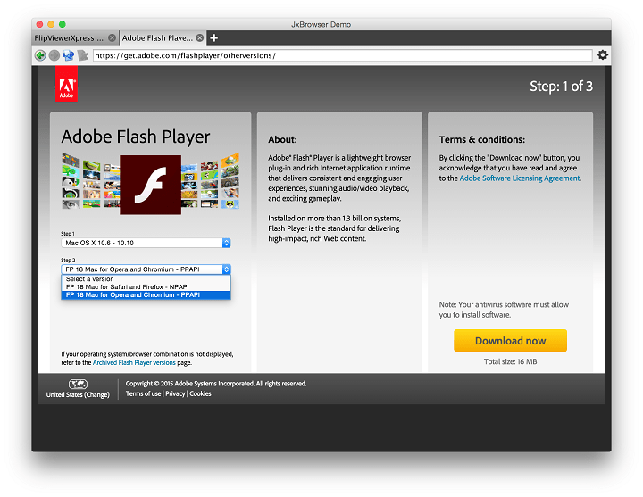 flash player mac os x 10.5